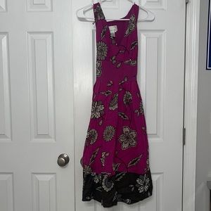 Donna morgan pink and brown dress